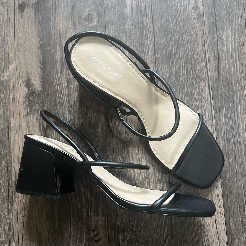 Marc Fisher Strappy Square Toe Slingback Sandals